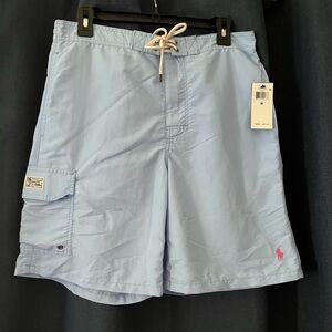 Ralph Lauren men’s medium bathing suit new with tags light blue